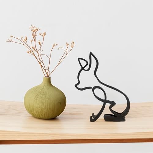 Marsrut Abstract Chihuahua Metal Sculpture Wall Decor