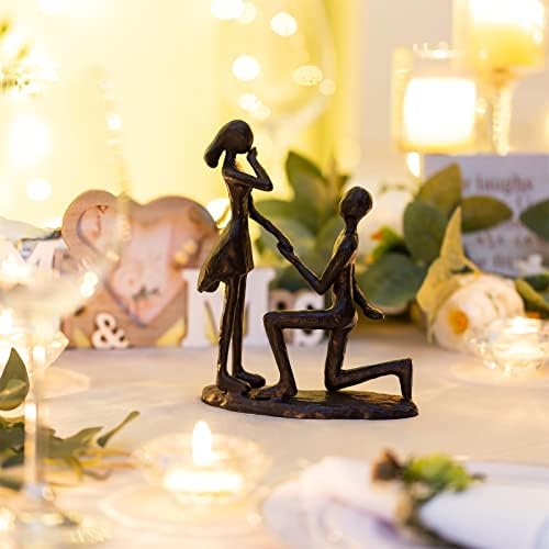 Iron 6th Anniversary Couple Sculpture Gift for Her