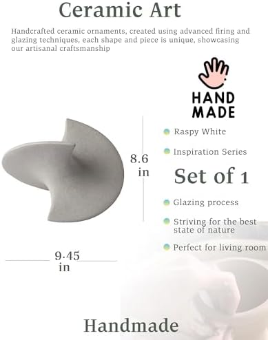 UPWOIGH Large White Ceramic Balancing Sculpture
