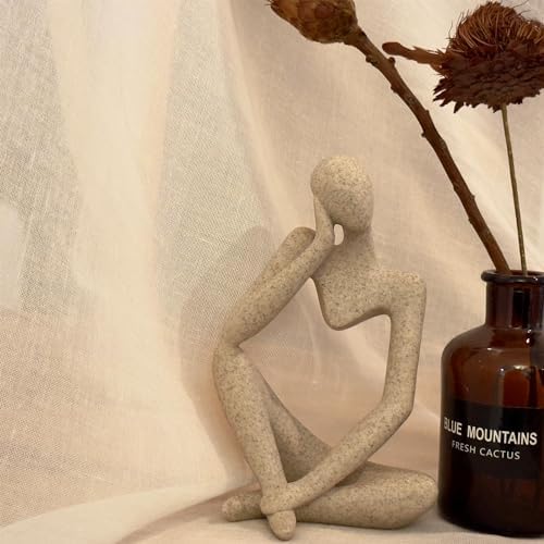 Sandstone Thinker Statue Home Decor Sculpture