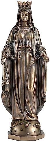 Veronese Design 8 18 Inch Lady of Grace Cold Cast Bronze Statue
