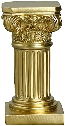 PRIZOM Gold Roman Pillar Resin Sculpture Decor