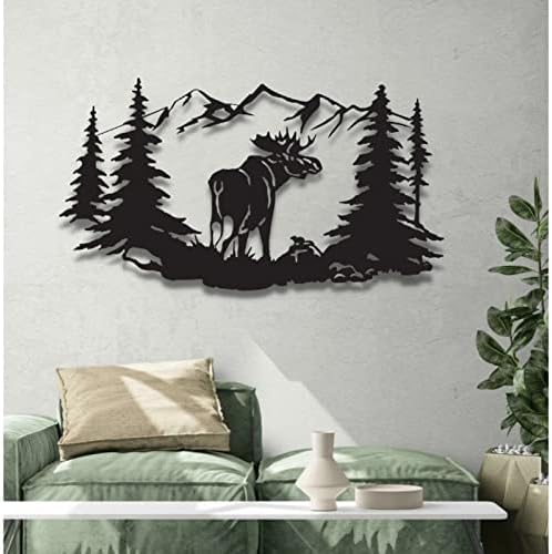 Moose And Deer Metal Wall Decor Sculpture