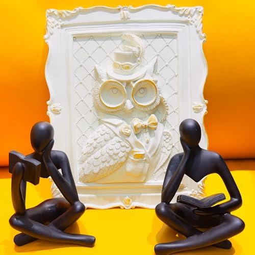 SIETIOJI 3D Eagle Relief Statue Wall Decor Resin Art
