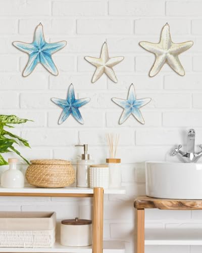 Putuo Decor Wall Starfish 5 Piece Nautical Set