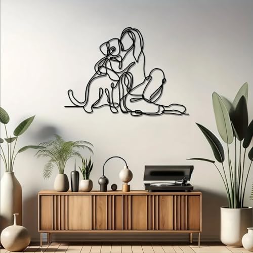 APLUSH Women And Dogs Wall Sculpture Decor
