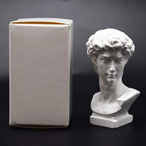 White Resin Bust Statue 276 Inch David Sculpture