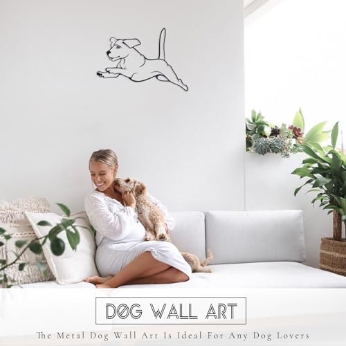 TYLCC Black Metal Dog Wall Decor Minimalist Art