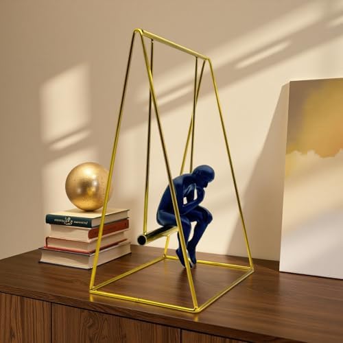 FUNSXBUG Thinker Statue 115 Inch Swing Sculpture