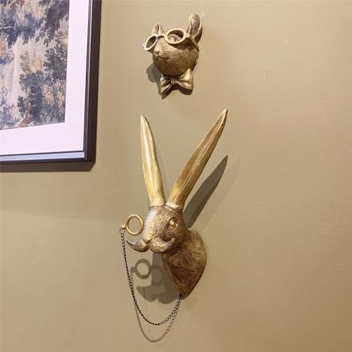 GUASDIE Faux Deer and Rabbit Wall Decor