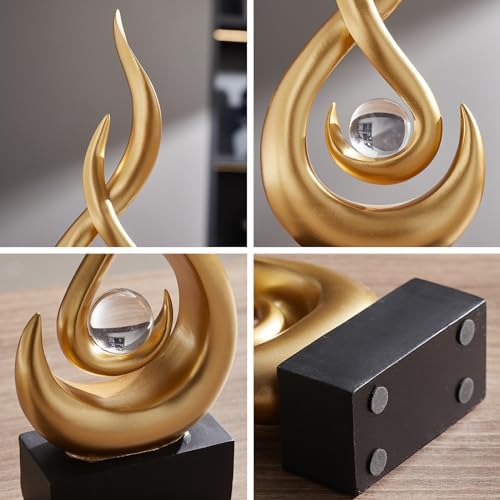Resin Gold Statue Modern Art Table Decoration