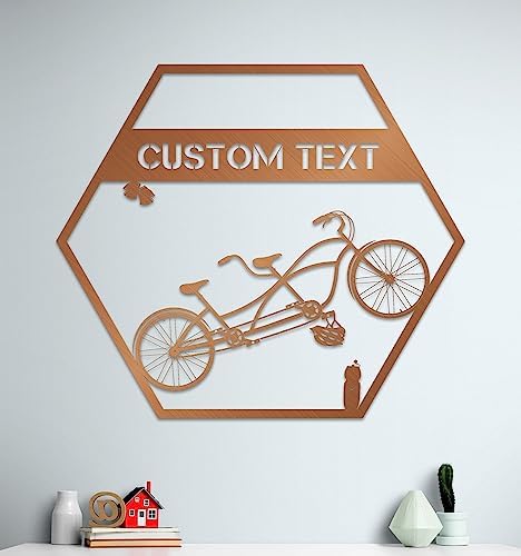Personalized Metal Bike Wall Art Decor