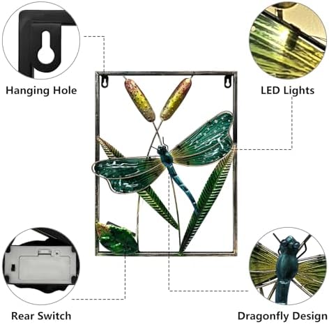 Liffy Dragonfly Wall Art Decor Lights