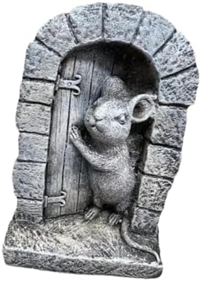 Mouse Door Statue Garden Decor Home Sculpture
