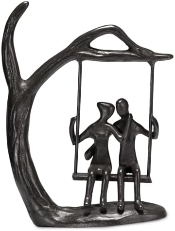 Romantic Swing Couple Statue for Wedding Anniversary Gifts