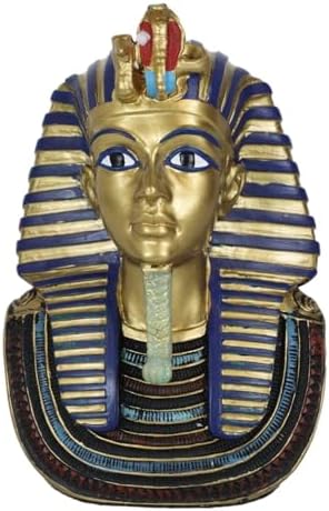 Ebros Golden Cobra and Vulture Nemes Mask Statue of King Tut