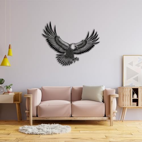 BEVUVA Metal Eagle Wall Art 12 Inches