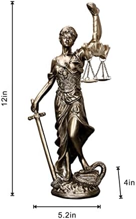 Lady Justice Statue 12 Inch Marble Sculpture