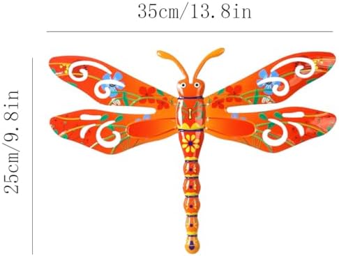 4PCS Wall Decor Metal Dragonfly Sculptures for Home Garden