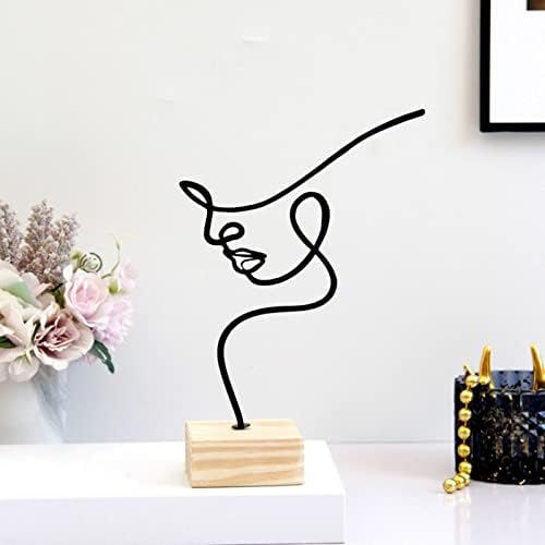 Modern Minimalist Wrought Iron Women Sculpture Decor