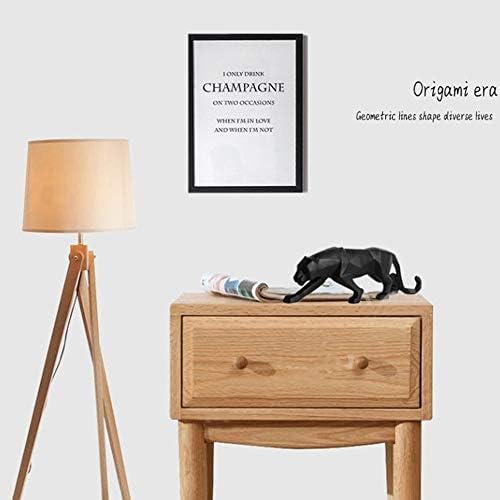 ASNOMY Black Cheetah Polyresin Statue Home Decor