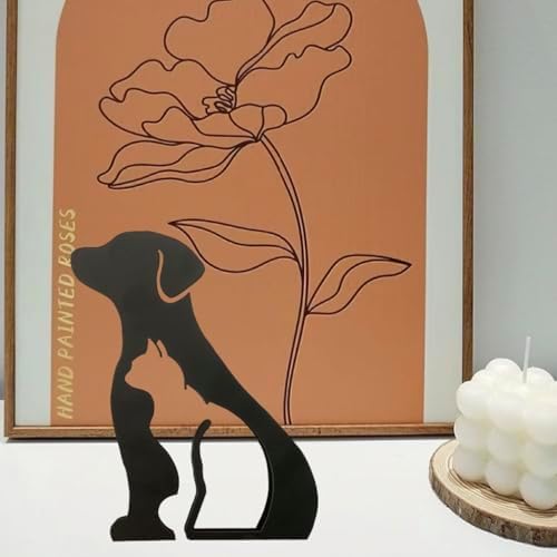 Modern Metal Cat Wall Art Sculpture 1