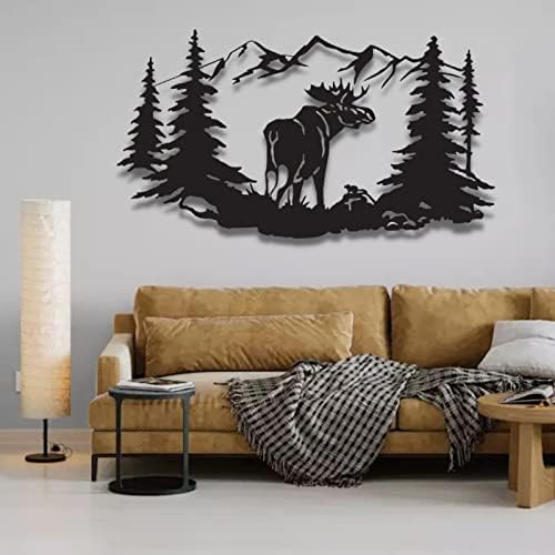 Moose And Deer Metal Wall Decor Sculpture