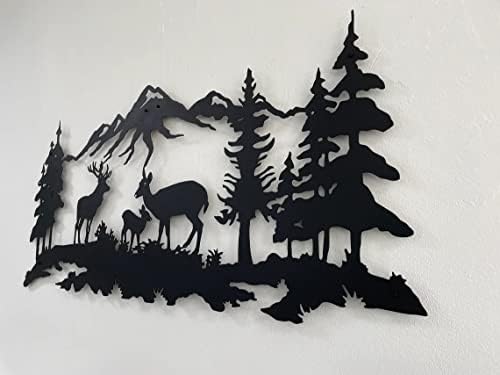 DEKADRON Metal Wall Art Deer Family Decor