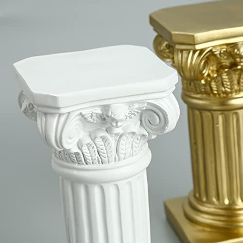 PRIZOM Gold Roman Pillar Resin Sculpture Decor