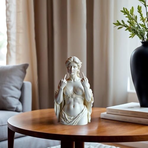 Funny Middle Finger Venus Statue Bold Greek Goddess Figurine