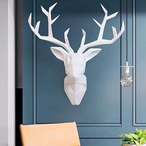 YJ Home Deer Head Wall Art - Geometric Deer Head Sculpture