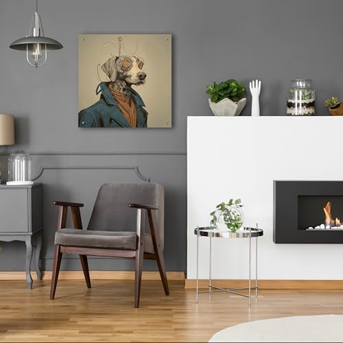 Epic Art Industrial Dog Wall Art 24x24