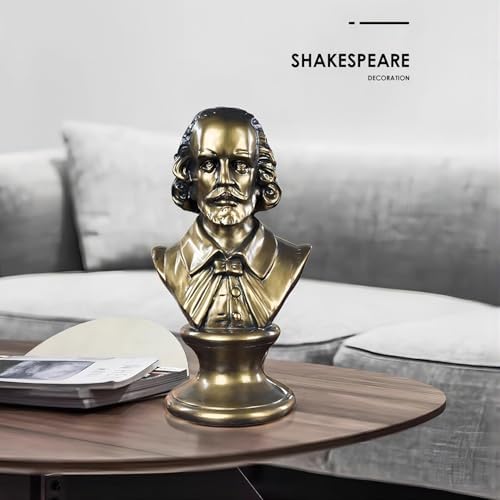 Shakespeare Bust Bronze Statue 12 Inches Resin Sculpture