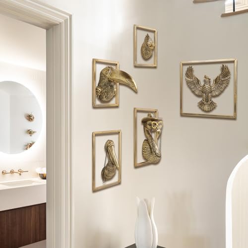 Bird Wall Art Decoration Sculpture - Handmade Metal Frame Wall Hanging