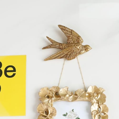 2pcs Swallow Wall Sculpture Resin Flying Birds Wall Art Hanging Ornament