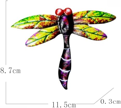 GENHAOTHREE 8 Pack Metal Dragonfly Wall Decor