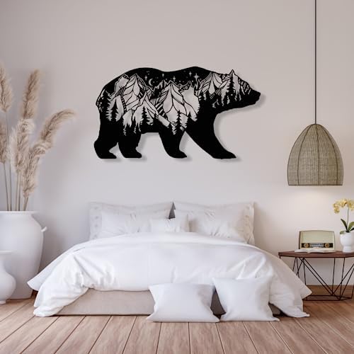 Fayholy Bear and Forest Wall Decor Art