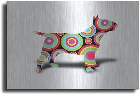 Bull Terrier Pop Metal Wall Art 16x12