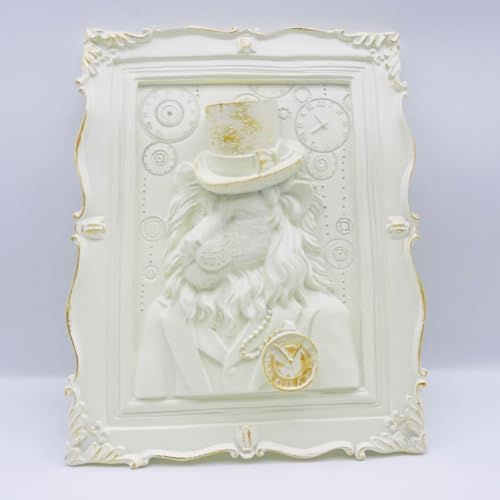 SIETIOJ 3D Relief Lion Wall Hanging Statue Home Decor