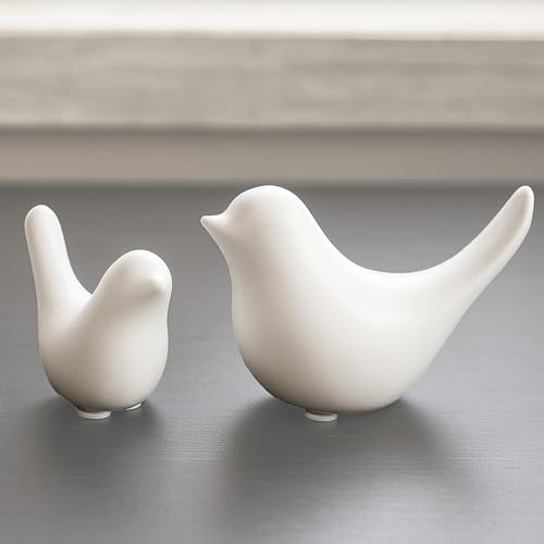Notakia Small White Birds Statues Modern Home Decor