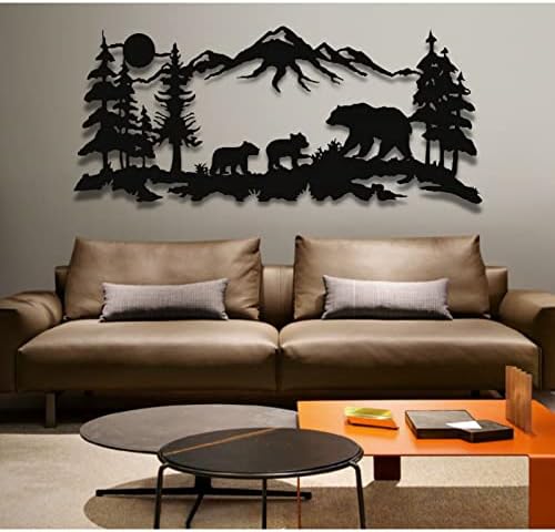 Generic Black Bear Family Wall Sculpture
