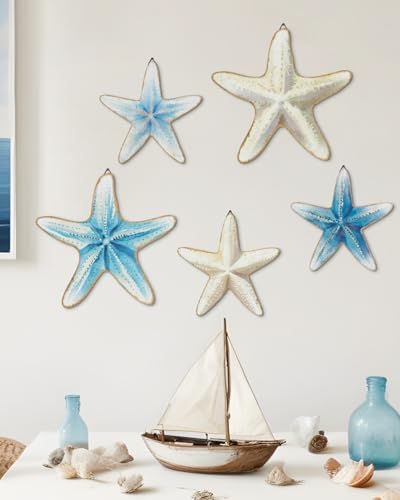 Putuo Decor Wall Starfish 5 Piece Nautical Set