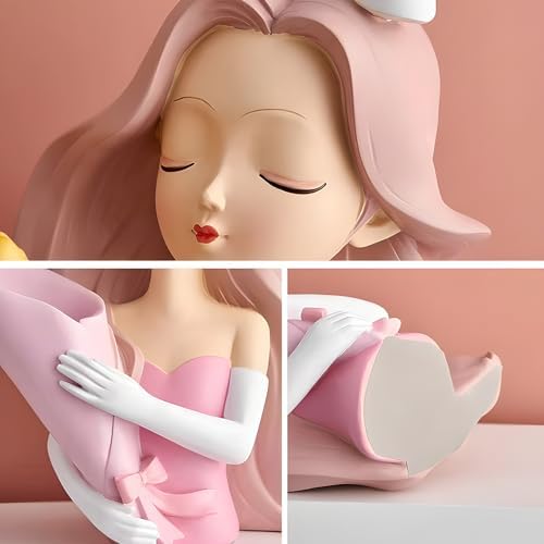 Romantic Girl Statue Vase Home Decor