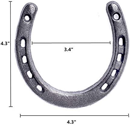 GGTYHAO 4PCS Cast Iron Horseshoe Wall Decor