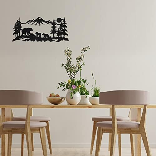 Moxweyeni Metal Bear Wall Art Decor 118x69 Inch