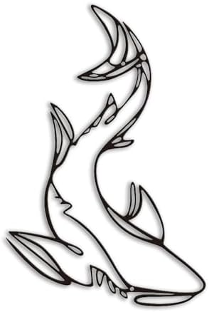 Xedatric Shark Metal Wall Decor - Coastal Nautical Sculpture