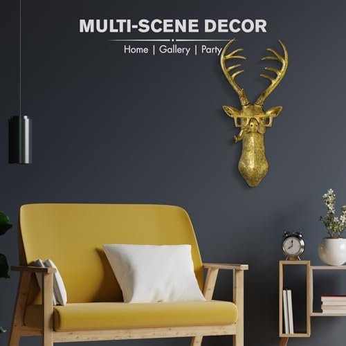 Montresor Deer Head Wall Mount Gold Decor Art