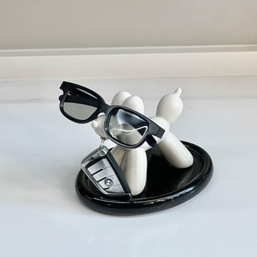 CraftEdge Balloon Dog Keychain Statue in Silver