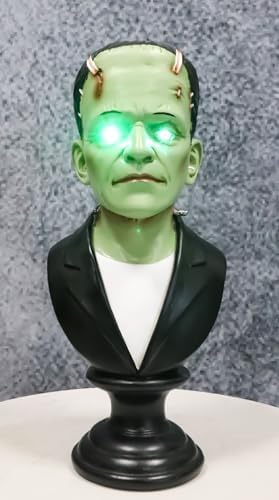 Day of The Dead Victor Frankenstein Bust Statue with LED Eyes