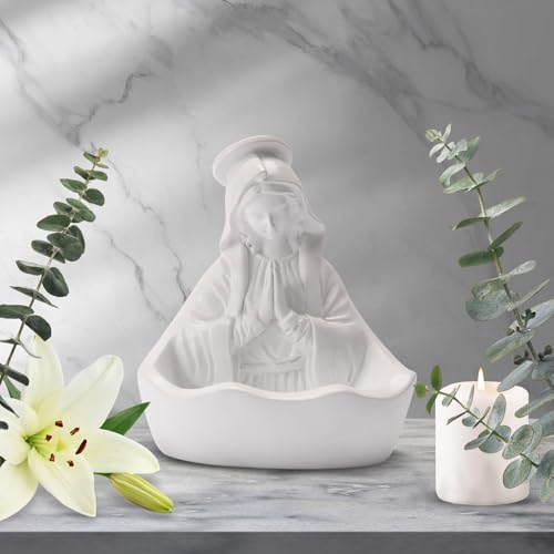Exquisite Virgin Mary Statue with Rosary Holder